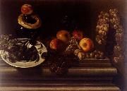 Still-Life of Fruit and a Plate of Olives Juan de  Espinosa